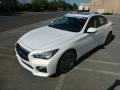 Moonlight White 2014 Infiniti Q 50S Hybrid Exterior