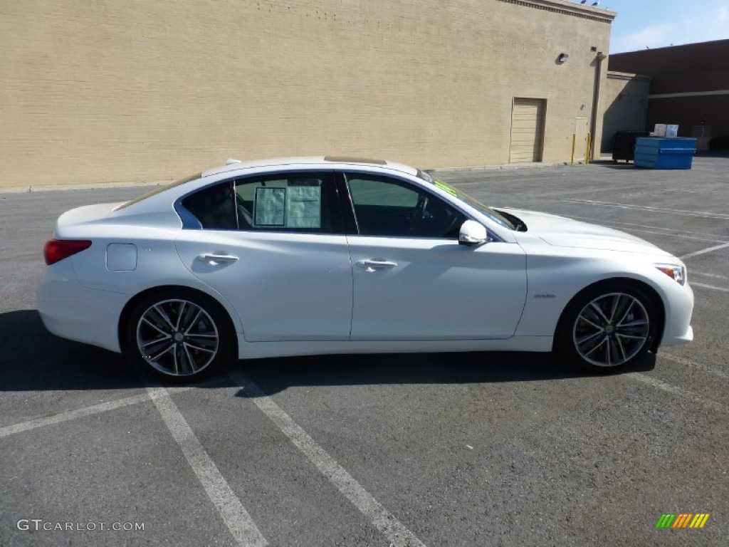 Moonlight White 2014 Infiniti Q 50S Hybrid Exterior Photo #101681195