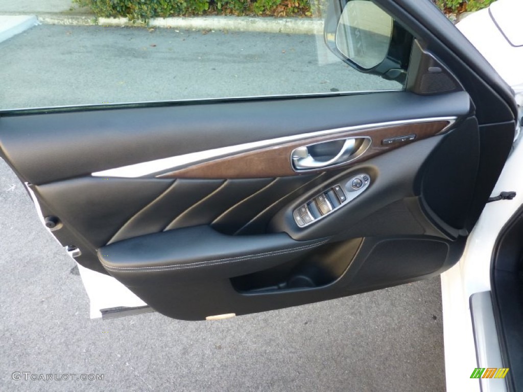 2014 Infiniti Q 50S Hybrid Graphite Door Panel Photo #101681369