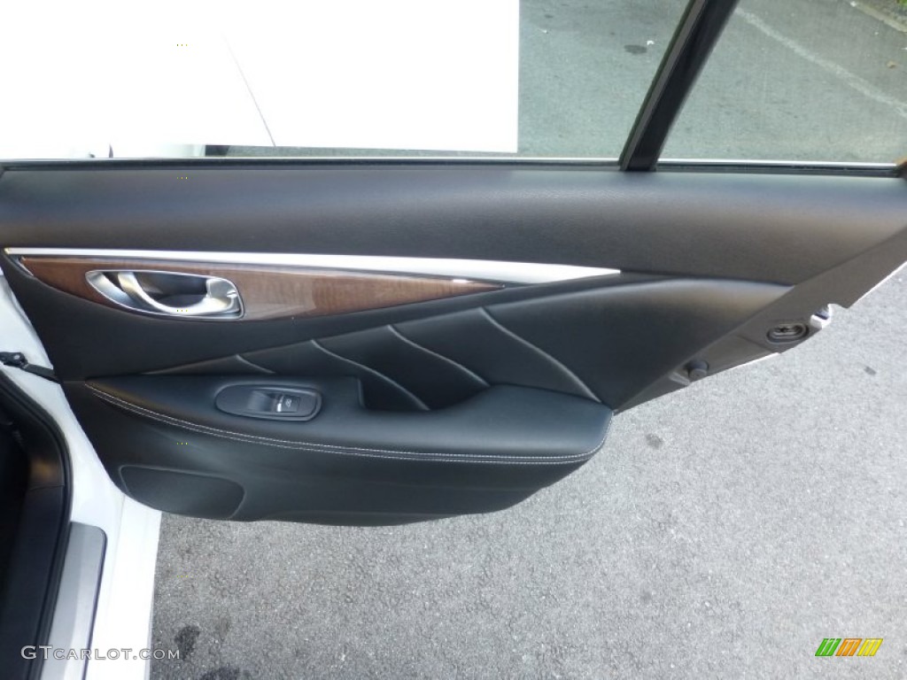 2014 Infiniti Q 50S Hybrid Graphite Door Panel Photo #101681468