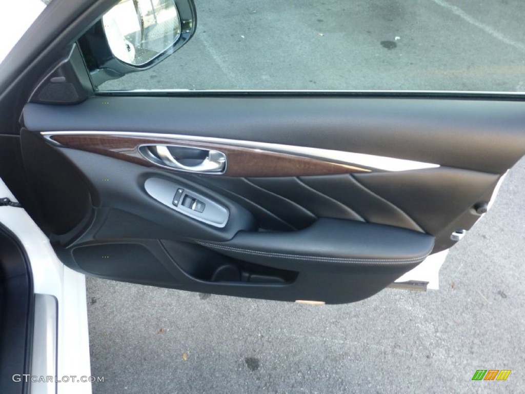 2014 Infiniti Q 50S Hybrid Graphite Door Panel Photo #101681489