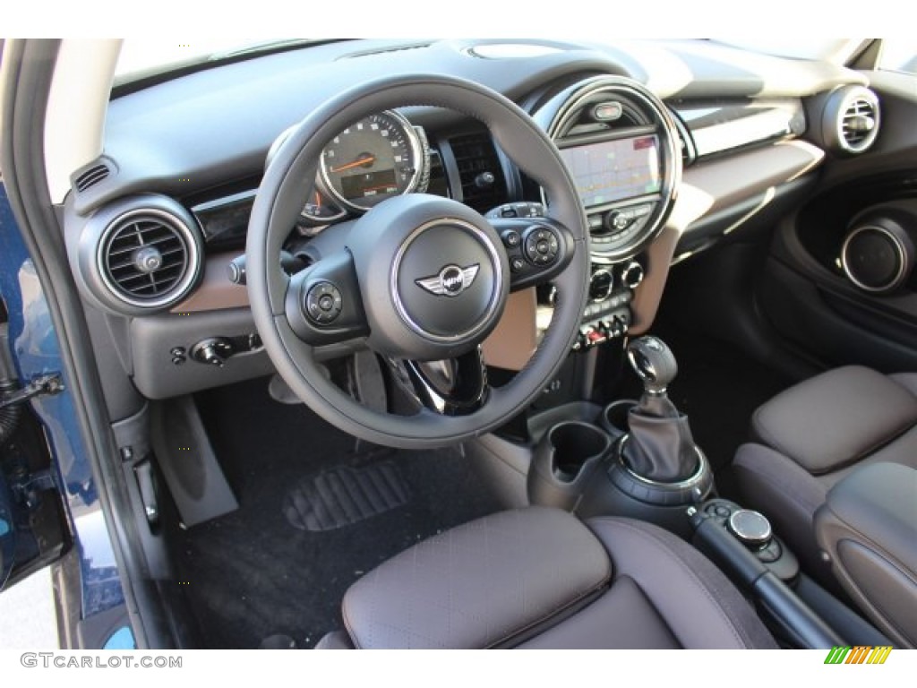 2015 Mini Cooper S Hardtop 2 Door Punch Dark Truffle/Carbon Black Dashboard Photo #101682788