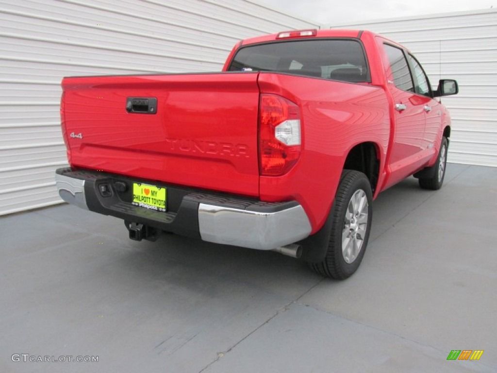 2015 Tundra Limited CrewMax 4x4 - Radiant Red / Black photo #4