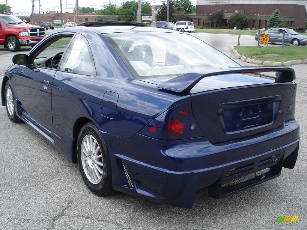 2002 Civic EX Coupe - Eternal Blue Pearl / Beige photo #9