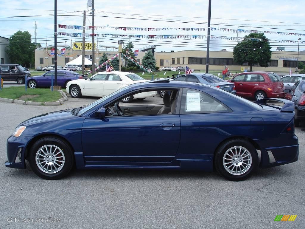 2002 Civic EX Coupe - Eternal Blue Pearl / Beige photo #10