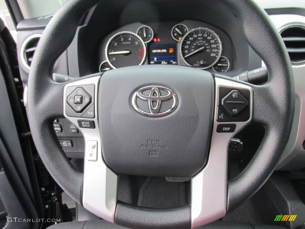 2015 Toyota Tundra TRD Pro CrewMax 4x4 TRD Pro Black/Red Steering Wheel Photo #101689453