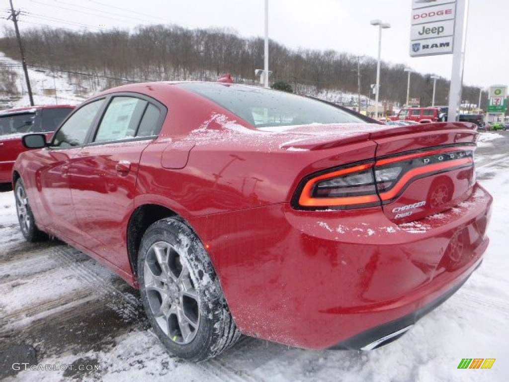 2015 Charger SXT AWD - Redline Red Tri-Coat Pearl / Black photo #3
