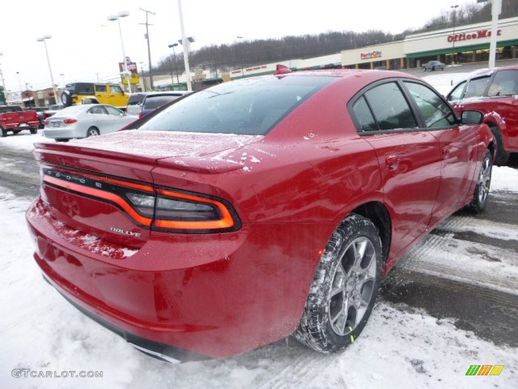 2015 Charger SXT AWD - Redline Red Tri-Coat Pearl / Black photo #5
