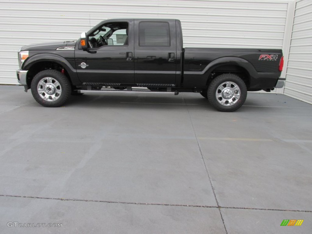 2015 F250 Super Duty Lariat Crew Cab 4x4 - Tuxedo Black / Black photo #6