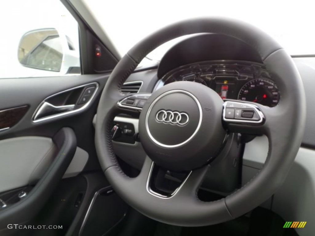 2015 Audi Q3 2.0 TFSI Prestige quattro Titanium Gray Steering Wheel Photo #101694329