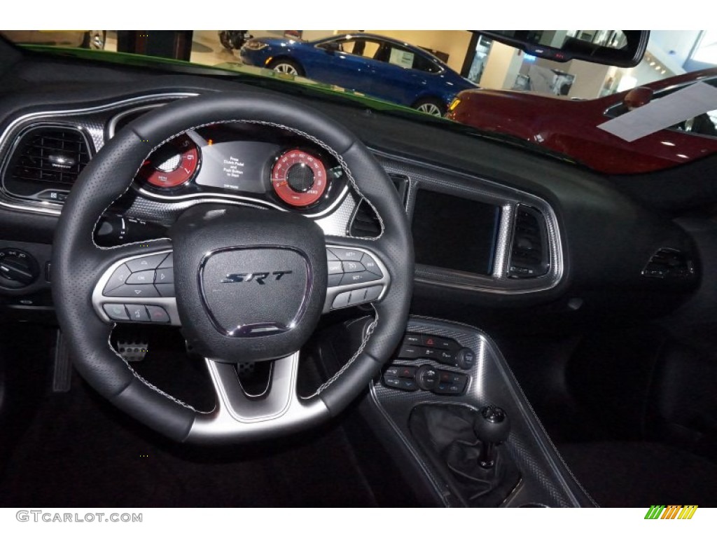 2015 Dodge Challenger SRT Hellcat Black Steering Wheel Photo #101698835