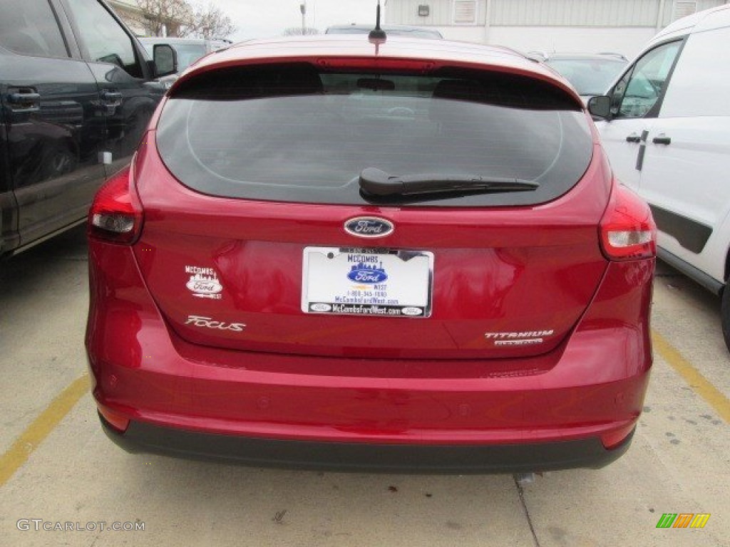 2015 Focus Titanium Hatchback - Ruby Red Metallic / Charcoal Black photo #7