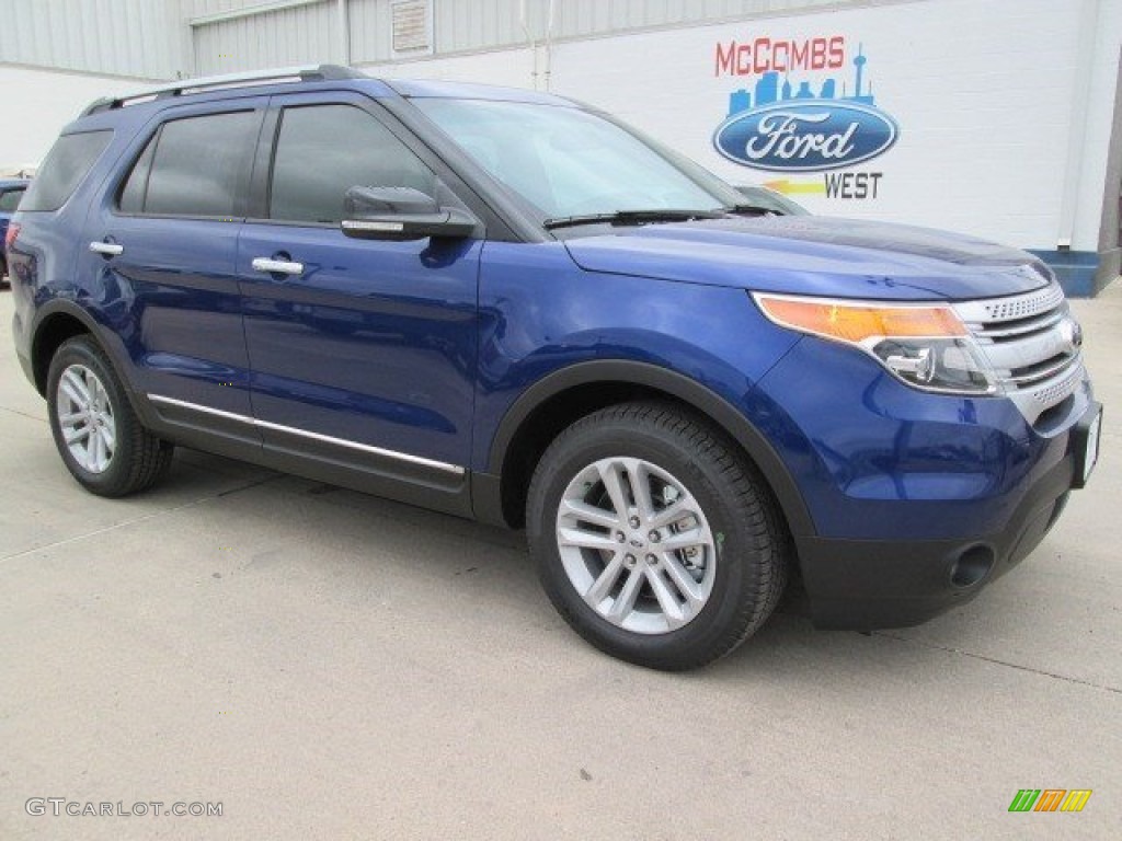 2015 Explorer XLT - Deep Impact Blue / Medium Light Stone photo #1