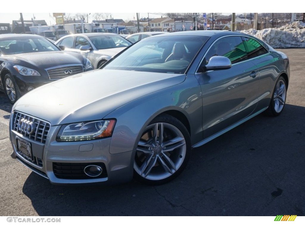 2009 S5 4.2 quattro - Quartz Grey Metallic / Magma Red Silk Nappa Leather photo #1