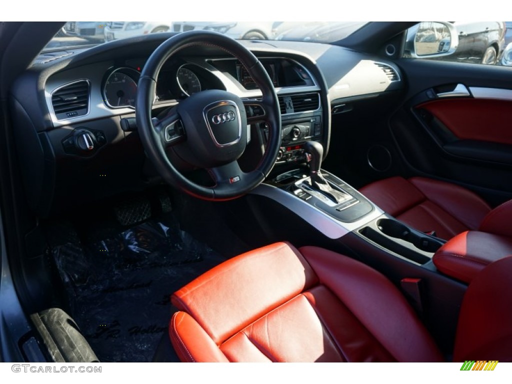 2009 S5 4.2 quattro - Quartz Grey Metallic / Magma Red Silk Nappa Leather photo #5
