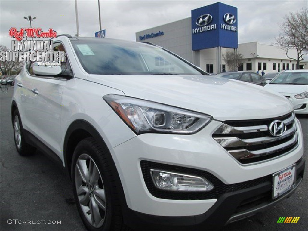 2015 Santa Fe Sport 2.0T - Frost White Pearl / Black photo #1