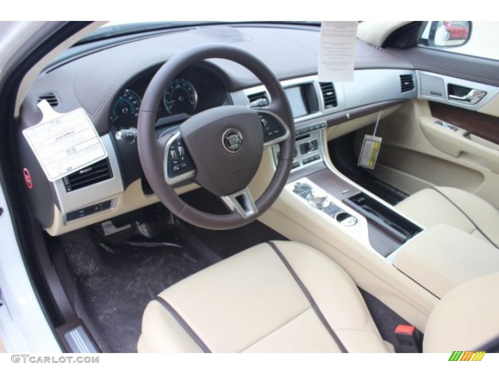 Barley/Truffle Interior 2015 Jaguar XF 3.0 Photo #101704802