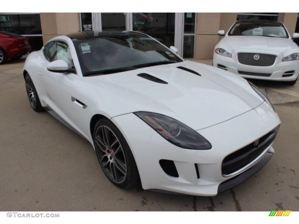 Polaris White 2015 Jaguar F-TYPE R Coupe Exterior Photo #101709059