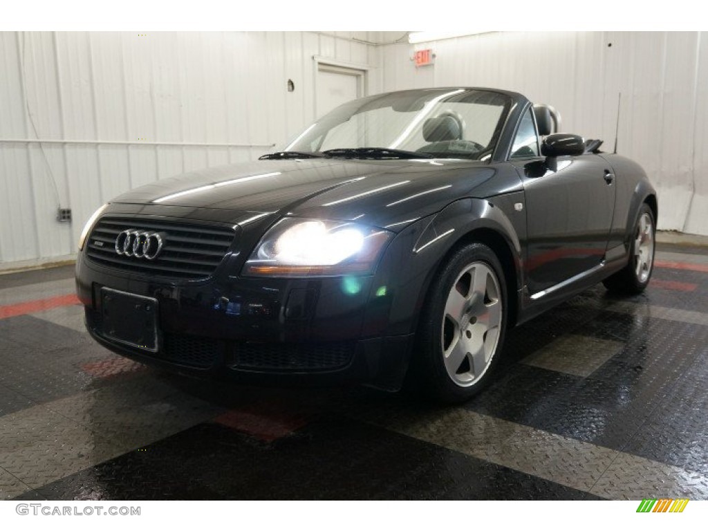 2001 TT 1.8T quattro Roadster - Brilliant Black / Aviator Grey photo #3