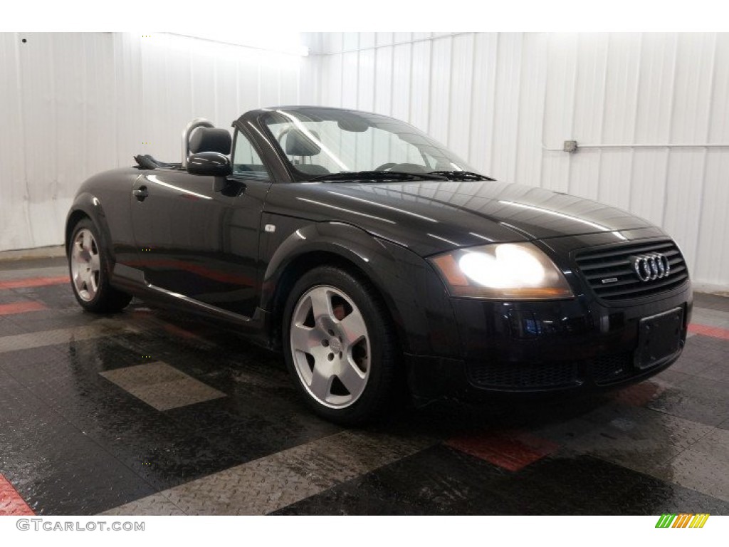2001 TT 1.8T quattro Roadster - Brilliant Black / Aviator Grey photo #5