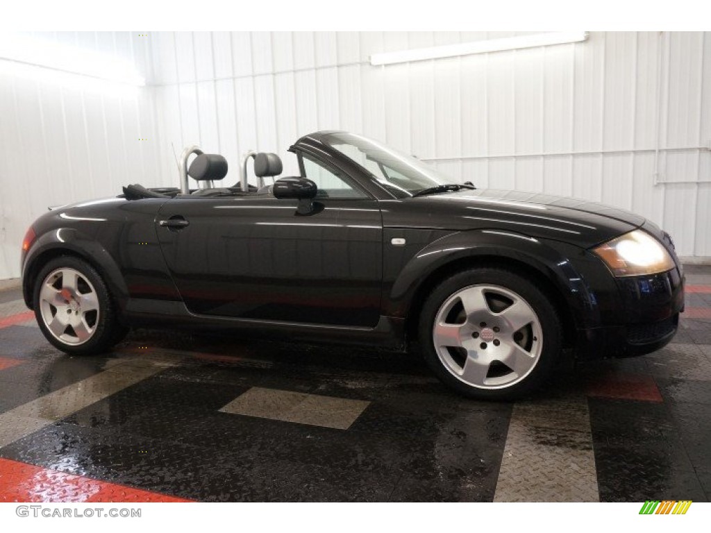 2001 TT 1.8T quattro Roadster - Brilliant Black / Aviator Grey photo #6