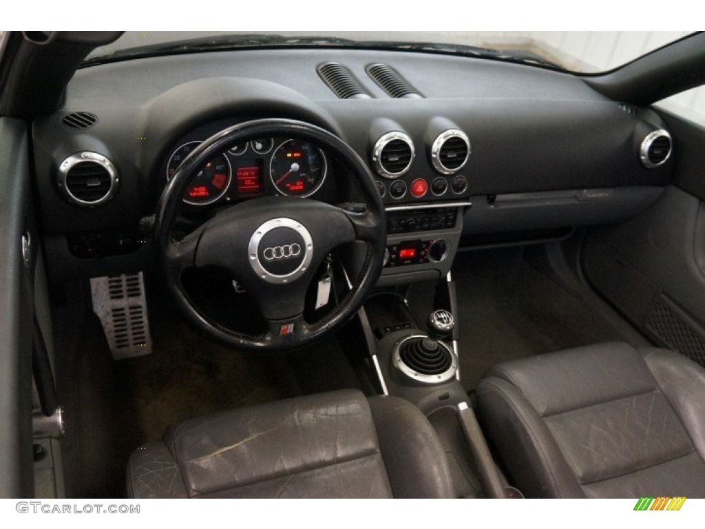 2001 TT 1.8T quattro Roadster - Brilliant Black / Aviator Grey photo #21