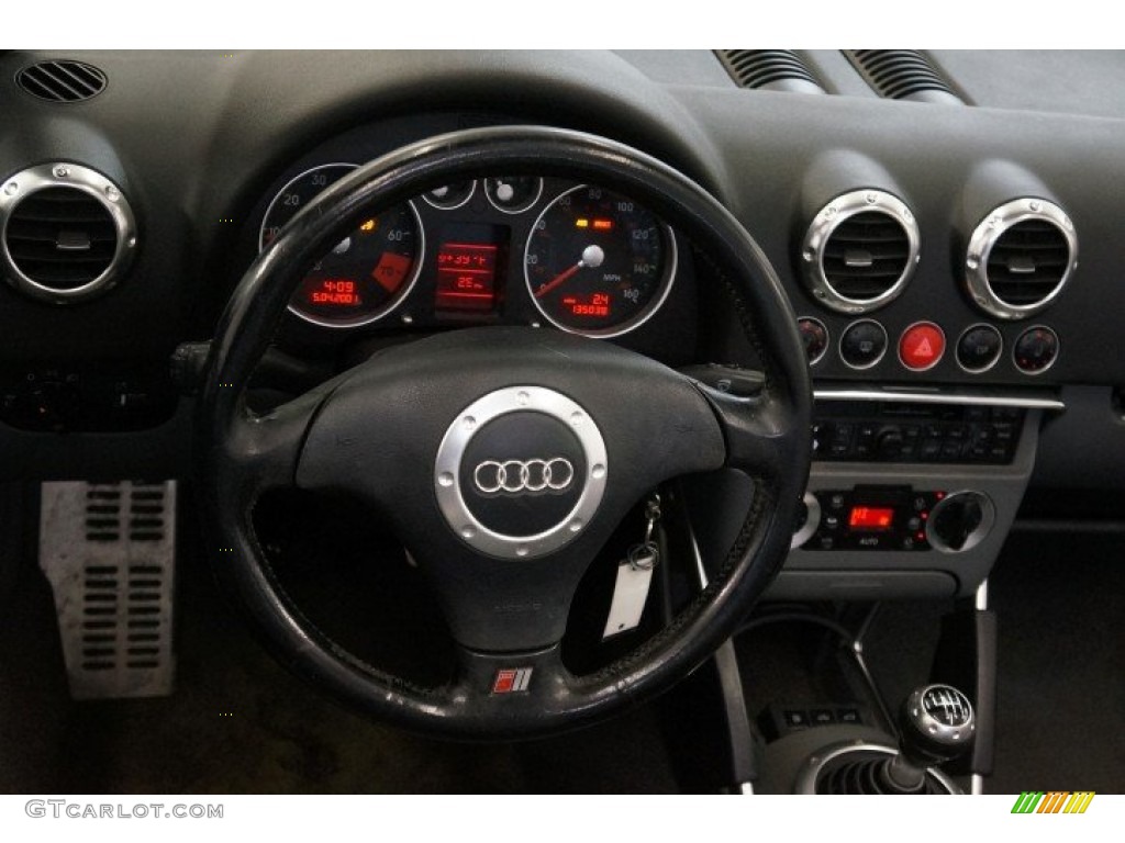 2001 TT 1.8T quattro Roadster - Brilliant Black / Aviator Grey photo #22