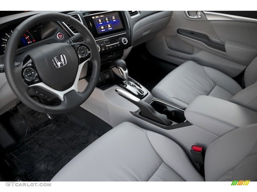 Gray Interior 2015 Honda Civic Hybrid-L Sedan Photo #101714167