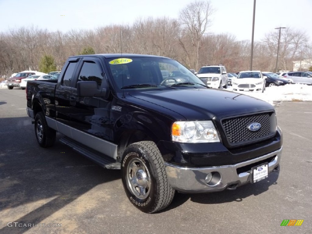 2006 F150 XLT SuperCab 4x4 - Black / Medium/Dark Flint photo #1