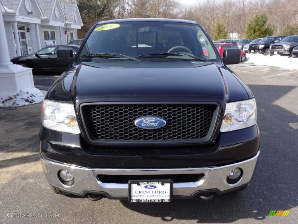 2006 F150 XLT SuperCab 4x4 - Black / Medium/Dark Flint photo #2