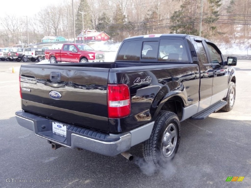 2006 F150 XLT SuperCab 4x4 - Black / Medium/Dark Flint photo #7