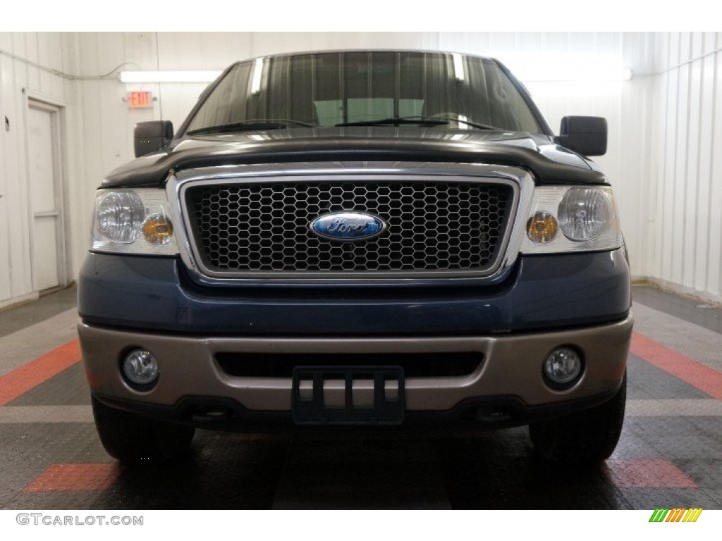 2006 F150 Lariat SuperCrew 4x4 - Medium Wedgewood Blue Metallic / Tan photo #4