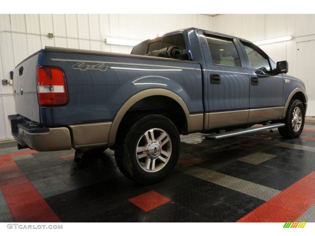 2006 F150 Lariat SuperCrew 4x4 - Medium Wedgewood Blue Metallic / Tan photo #7