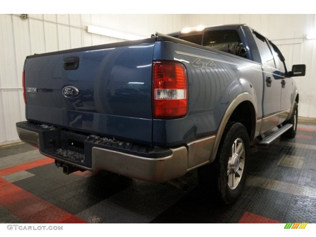 2006 F150 Lariat SuperCrew 4x4 - Medium Wedgewood Blue Metallic / Tan photo #8
