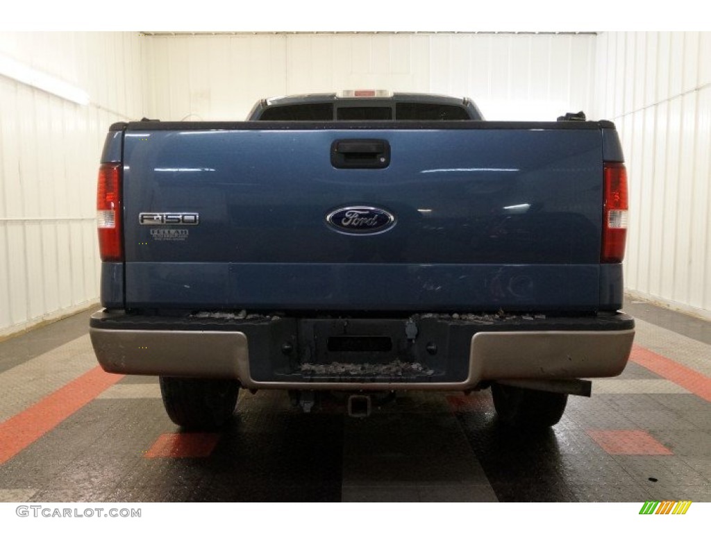 2006 F150 Lariat SuperCrew 4x4 - Medium Wedgewood Blue Metallic / Tan photo #9