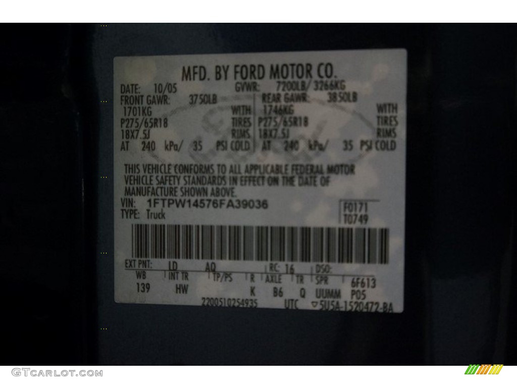 2006 F150 Lariat SuperCrew 4x4 - Medium Wedgewood Blue Metallic / Tan photo #14