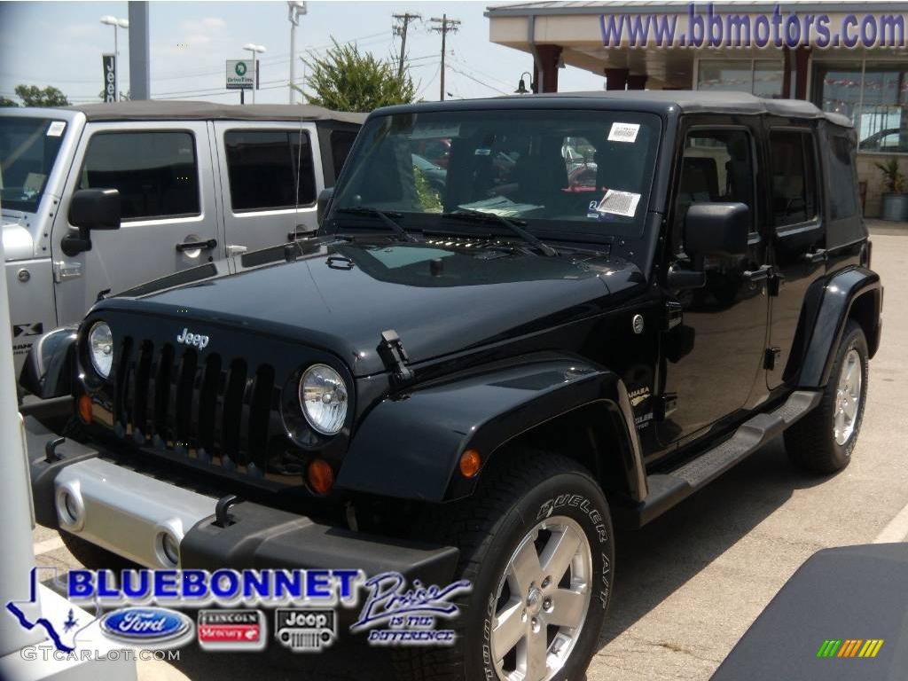 2009 Wrangler Unlimited Sahara 4x4 - Black / Dark Slate Gray/Medium Slate Gray photo #1