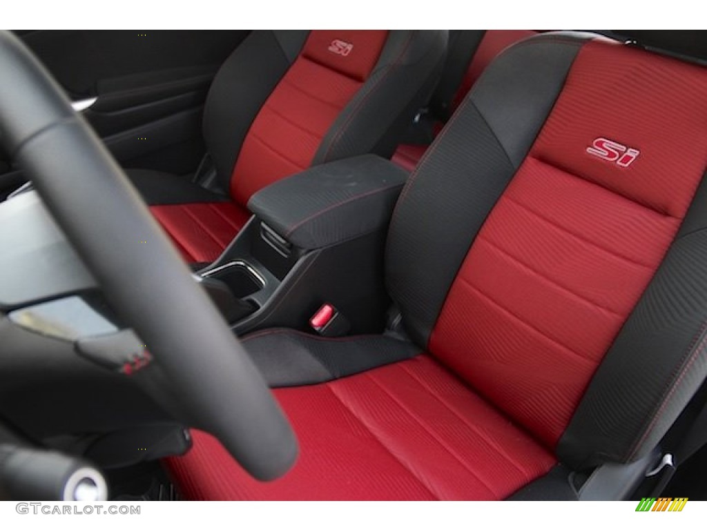 2015 Civic Si Coupe - Taffeta White / Si Black/Red photo #14