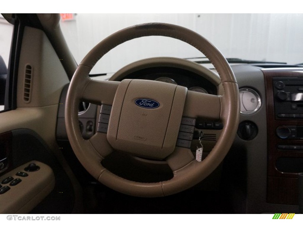 2006 F150 Lariat SuperCrew 4x4 - Medium Wedgewood Blue Metallic / Tan photo #24