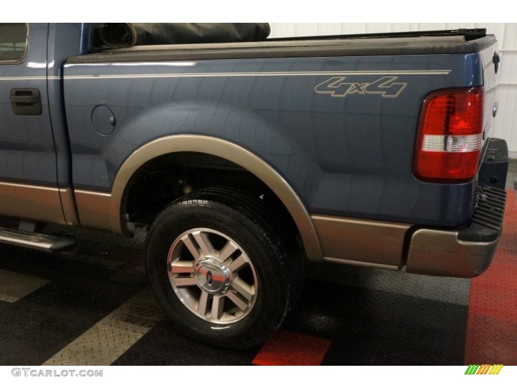 2006 F150 Lariat SuperCrew 4x4 - Medium Wedgewood Blue Metallic / Tan photo #56