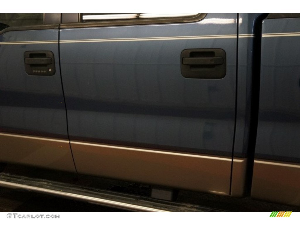 2006 F150 Lariat SuperCrew 4x4 - Medium Wedgewood Blue Metallic / Tan photo #59