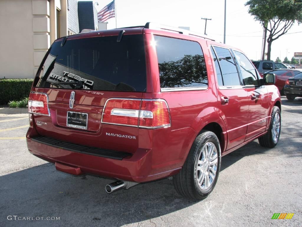 2007 Navigator Luxury - Vivid Red Metallic / Camel photo #6