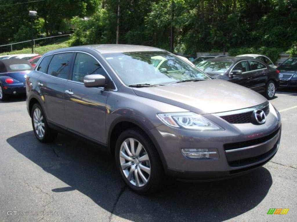 2007 CX-9 Grand Touring AWD - Galaxy Gray Mica / Black photo #7