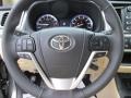 2015 Toyota Highlander Almond Interior Steering Wheel Photo