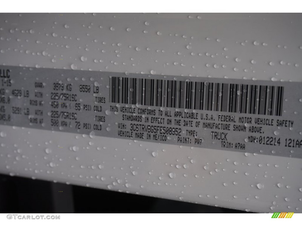 2015 ProMaster Color Code PW7 for Bright White Photo #101729109