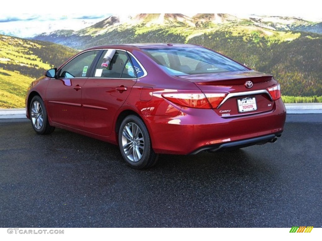 2015 Camry SE - Ruby Flare Pearl / Black photo #3