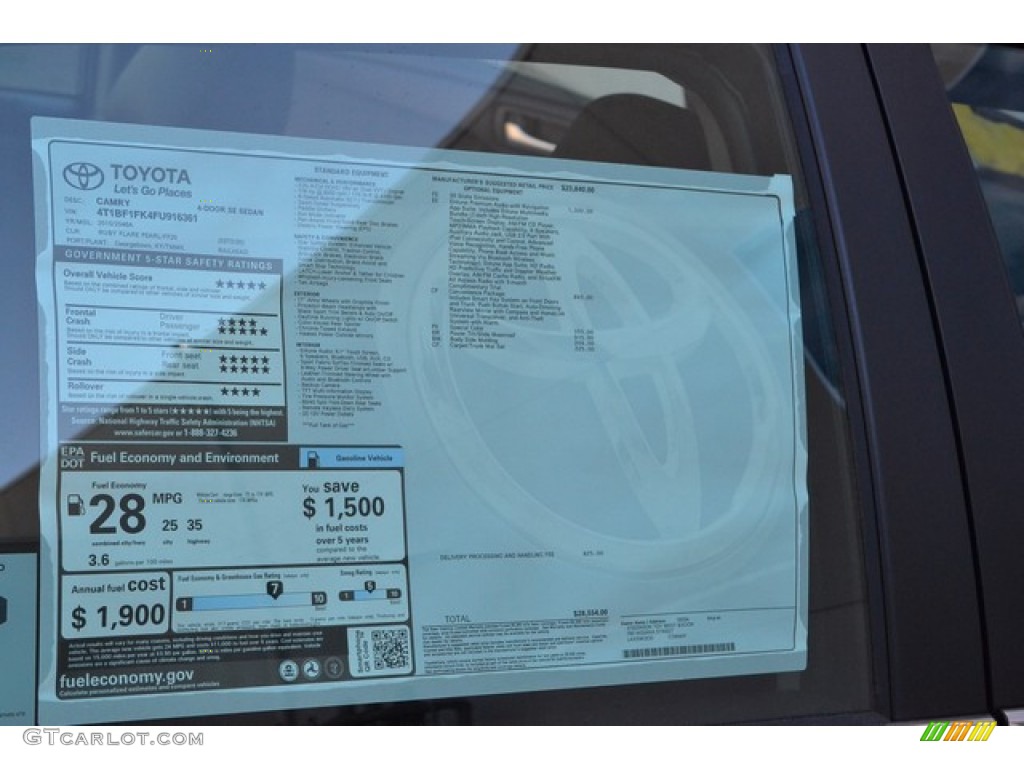 2015 Camry SE - Ruby Flare Pearl / Black photo #10