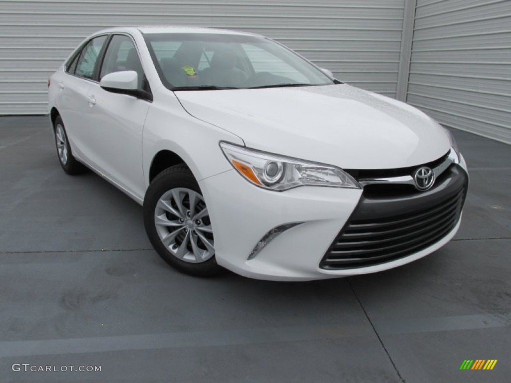 2015 Camry LE - Super White / Ash photo #1