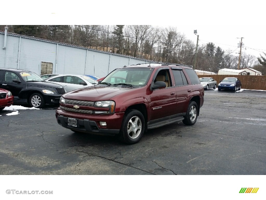 2004 TrailBlazer LT 4x4 - Medium Red Metallic / Light Cashmere photo #1