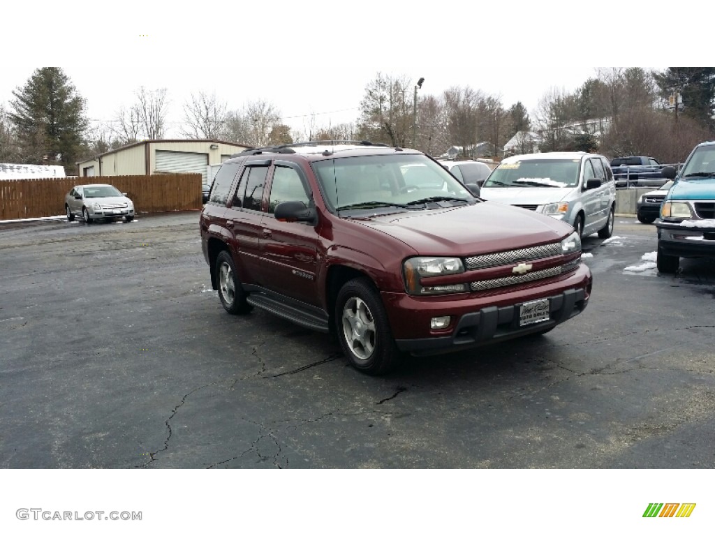 2004 TrailBlazer LT 4x4 - Medium Red Metallic / Light Cashmere photo #7
